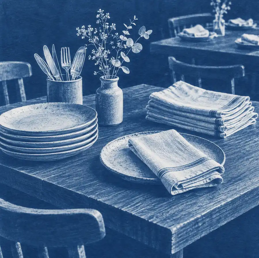 Illustration of restaurants equipment and workspace